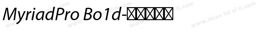 MyriadPro Bo1d字体转换